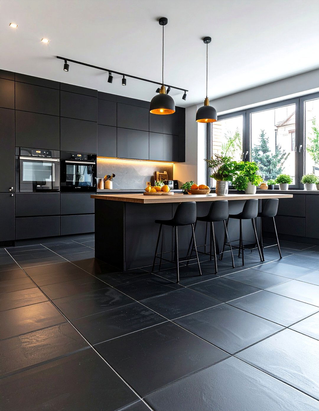 Black Rubber Kitchen Floor Tiles - 24 Black Kitchen Floor Ideas