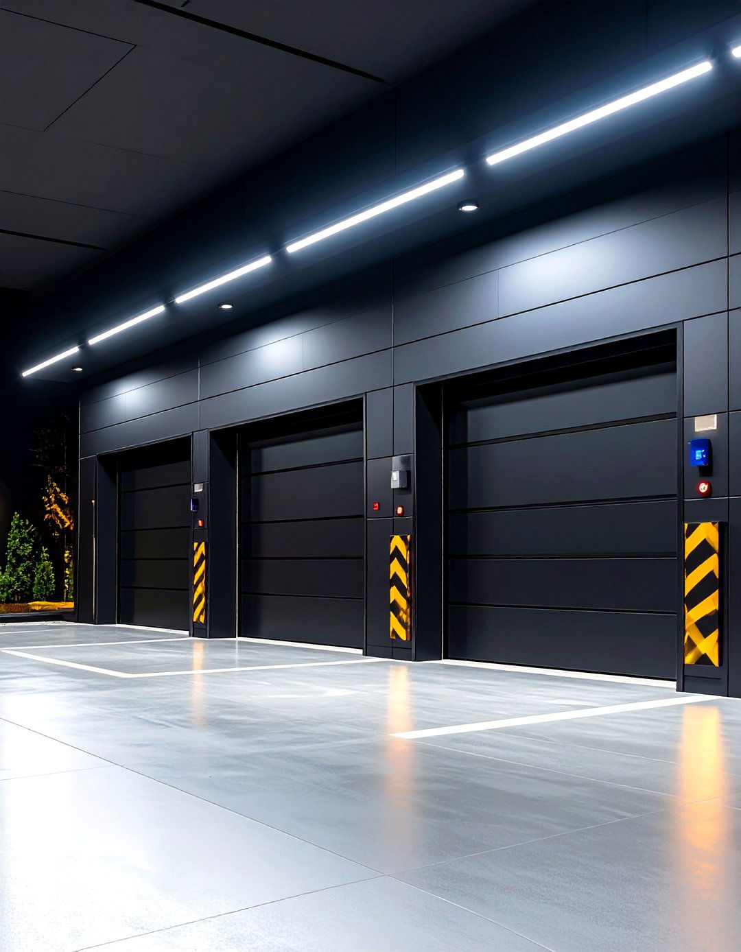 Black Security Garage System - 24 Black Garage Ideas