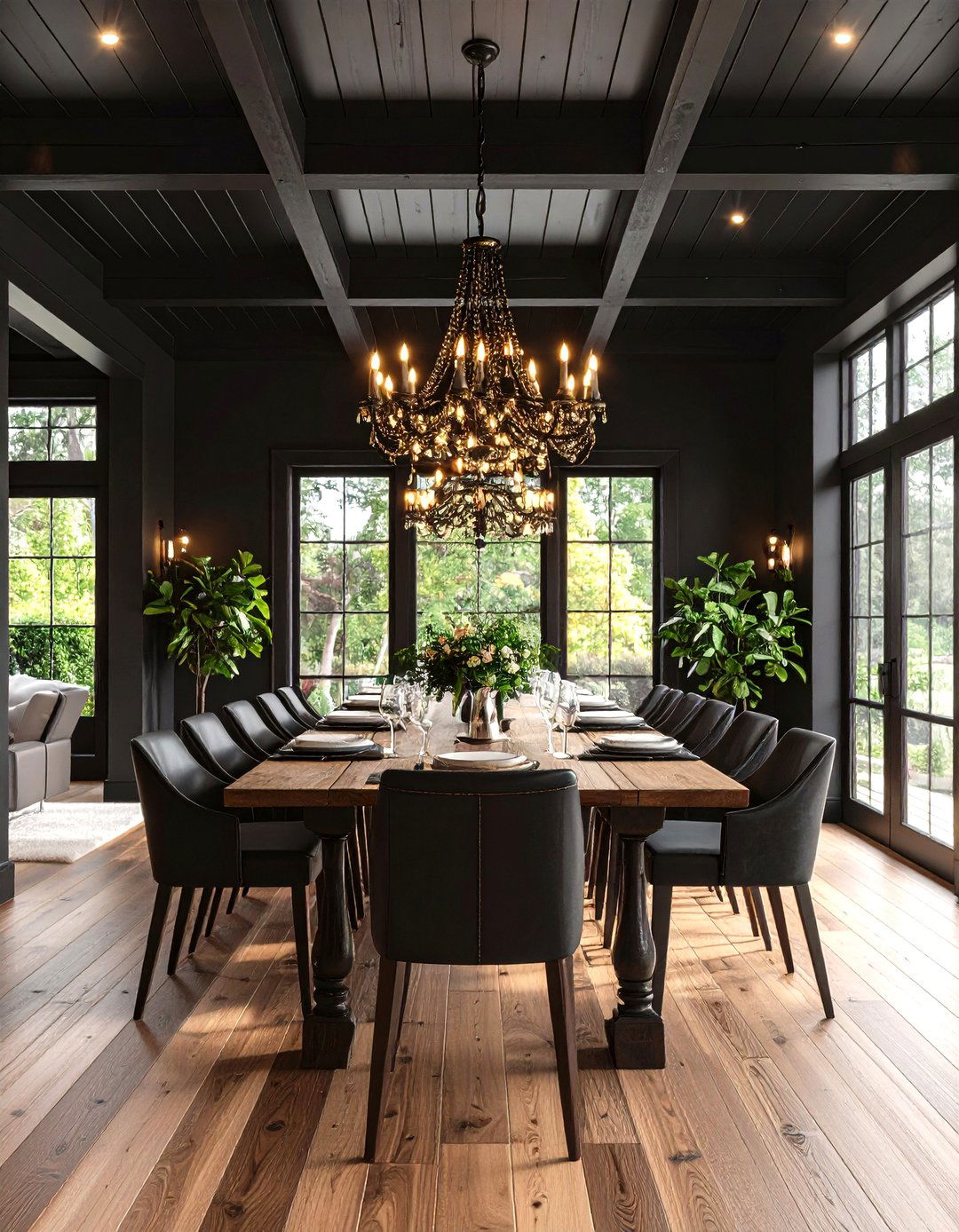 Black Shiplap Ceiling Treatment - 24 Black Shiplap Wall Ideas