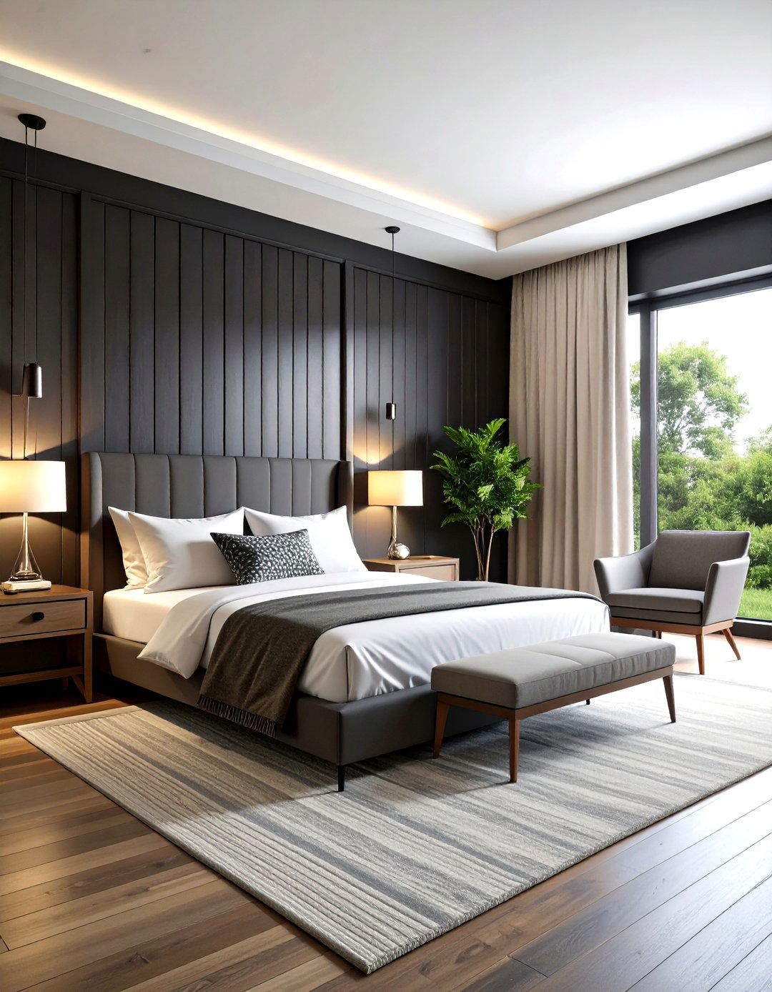 Black Shiplap Guest Bedroom Sophistication - 24 Black Shiplap Wall Ideas