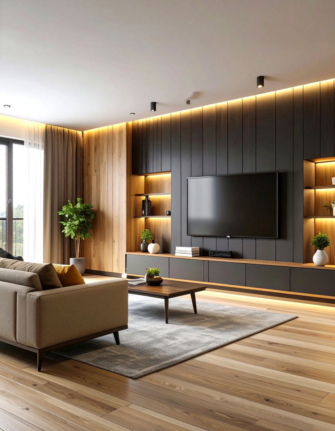 Black Shiplap Living Room Television Wall - 24 Black Shiplap Wall Ideas
