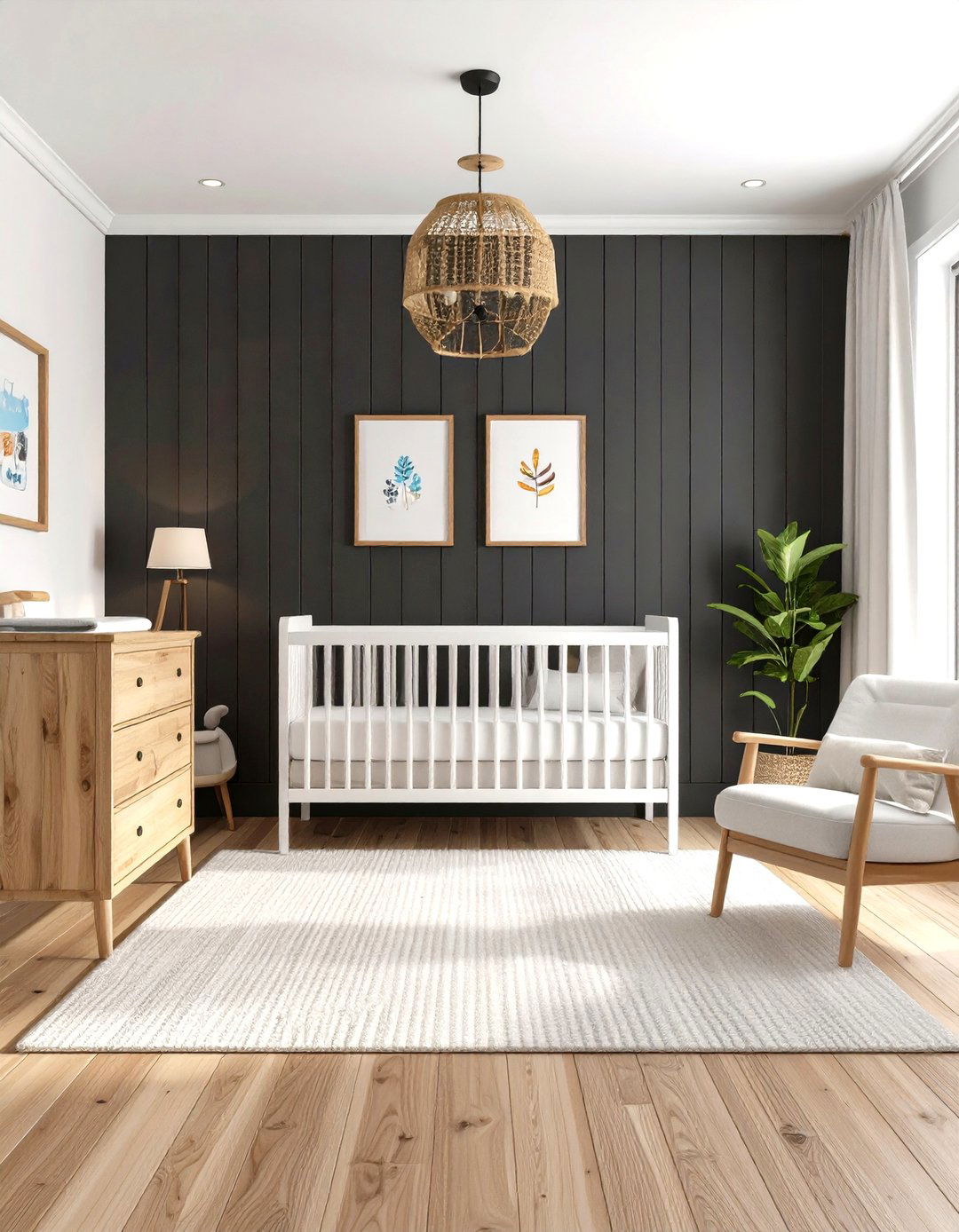 Black Shiplap Nursery Accent Wall - 24 Black Shiplap Wall Ideas