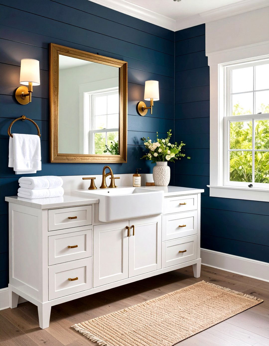 Black Shiplap Powder Room Statement Wall - 24 Black Shiplap Wall Ideas