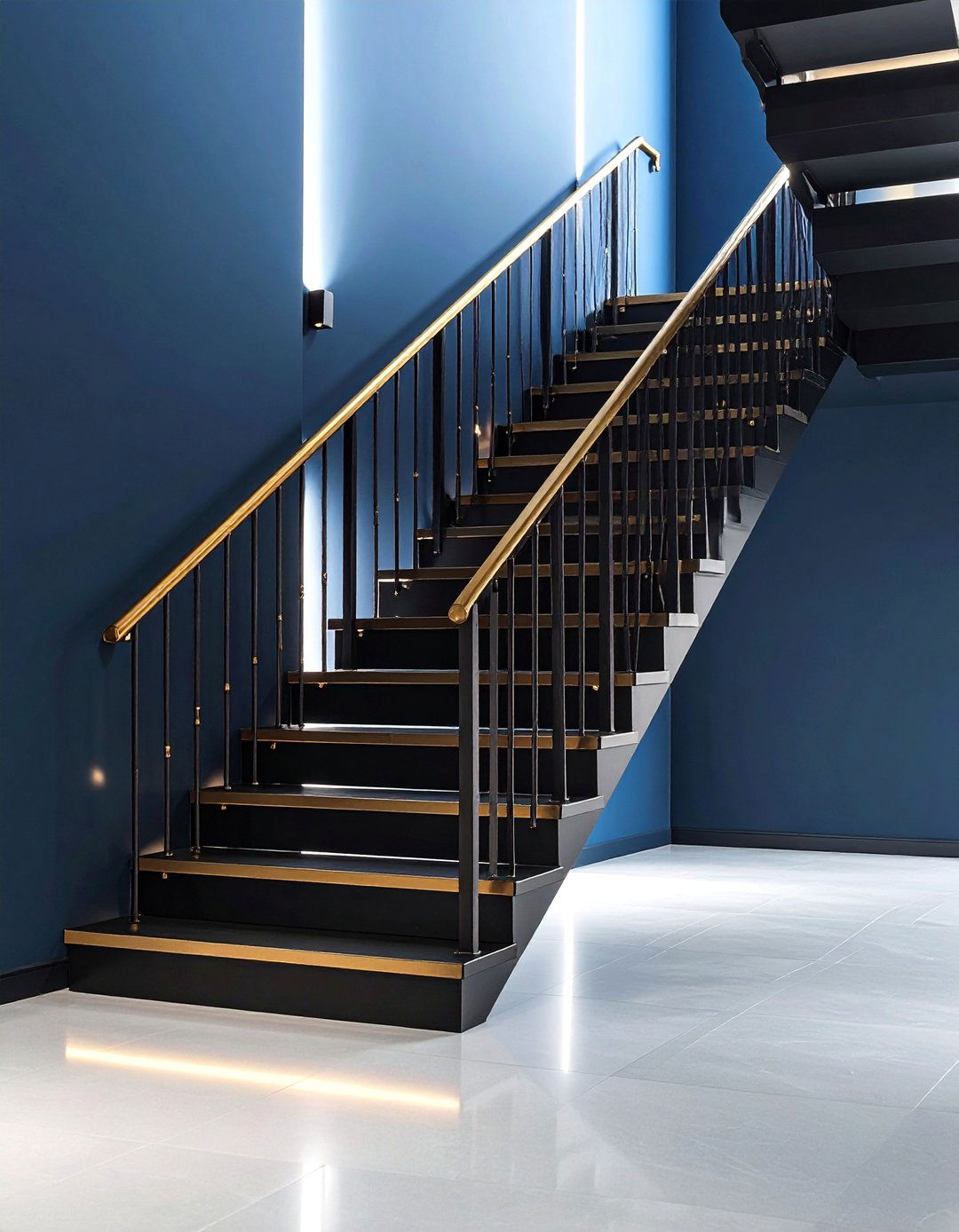 Black Stair Railings and Balusters - 24 Black Hallway Ideas