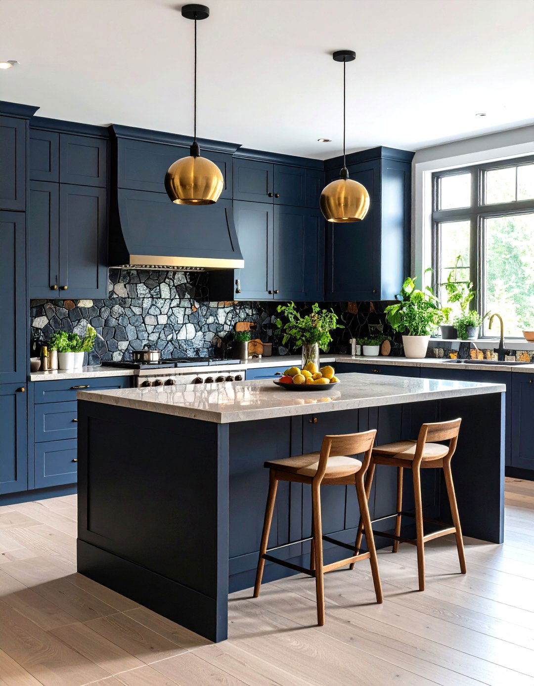 Black Stone Mosaic Backsplash - 24 Kitchen With Black Backsplash