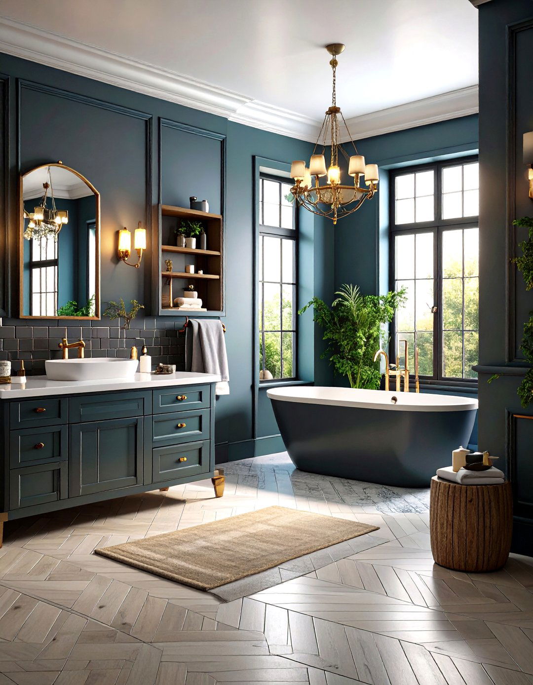 Black Tile Gothic Bathroom - 24 Gothic Bathroom Ideas