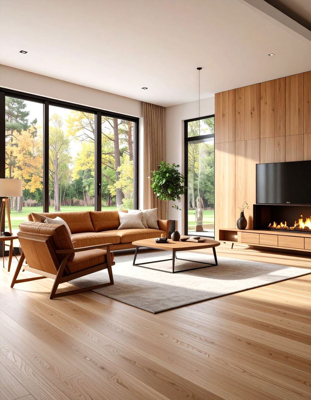Black Trim Natural Wood Combinations - 24 Black Trim Interiors