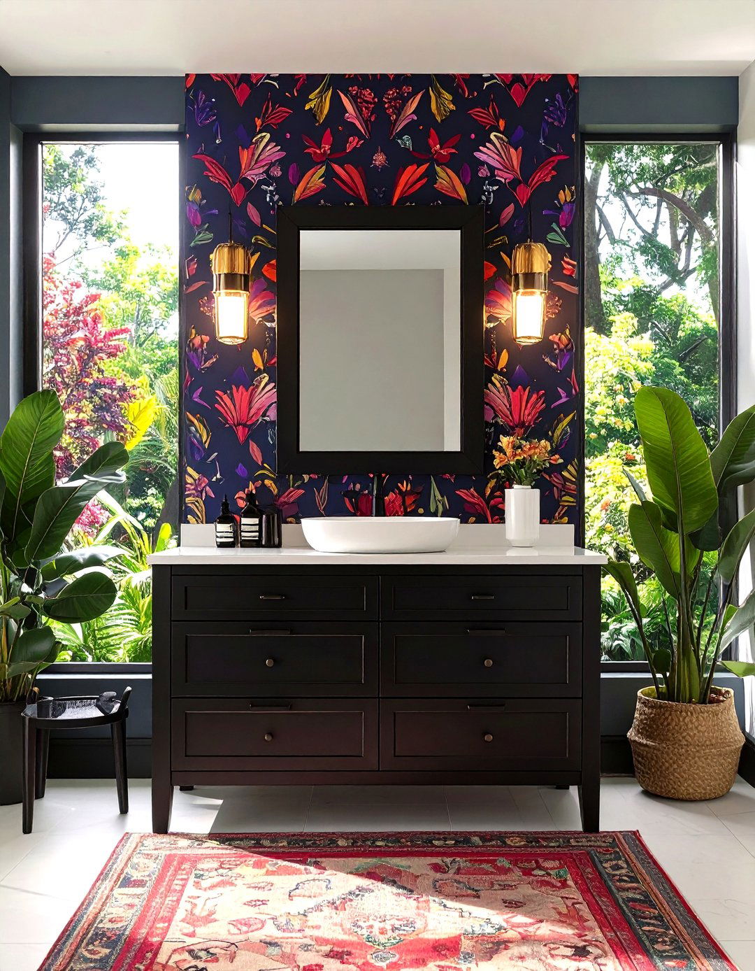 Black Vanity Powder Room Drama - 24 Black Vanity Bathroom Ideas