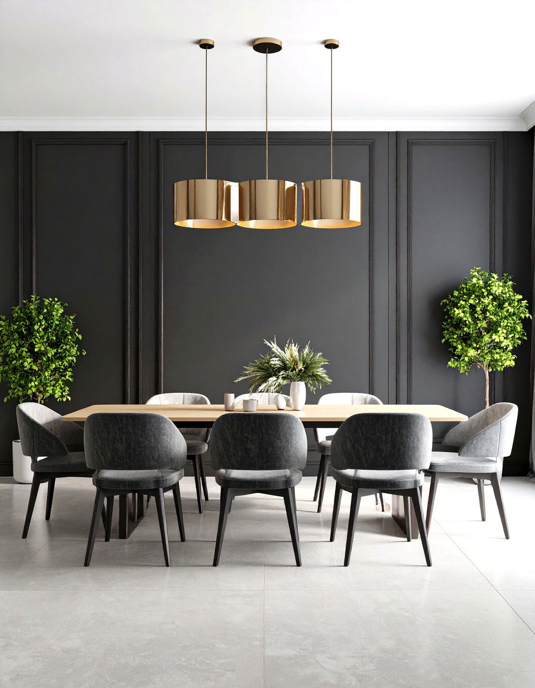 Black Wallpaper Statement Wall - 24 Black Accent Wall Dining Room Ideas