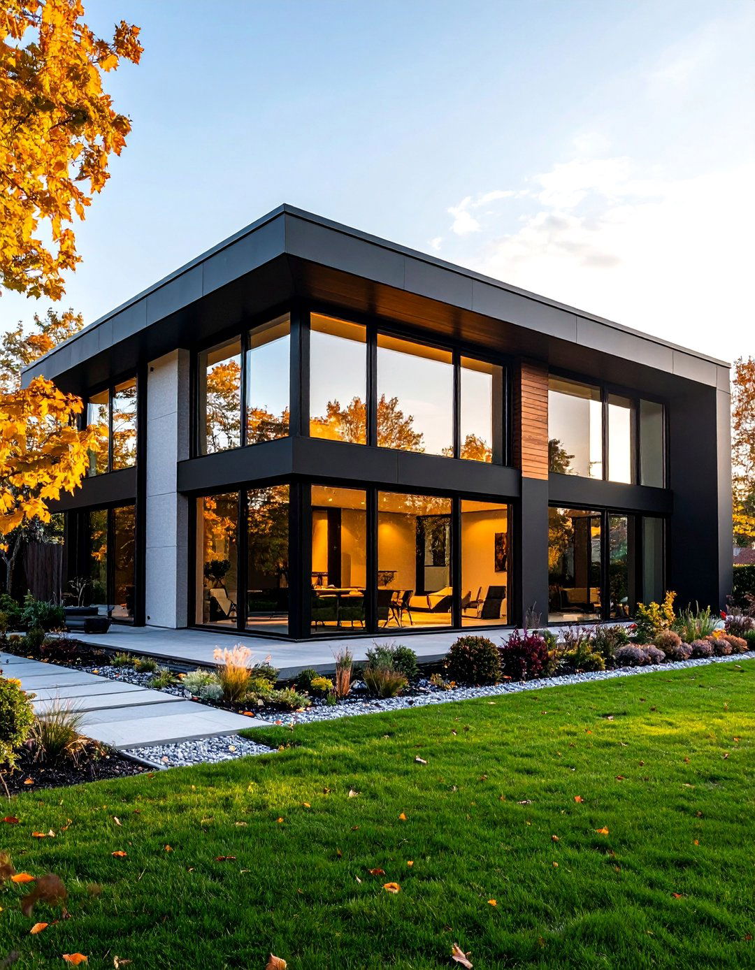Black Window Frame Systems - 24 Black House Exteriors & Paint Colors