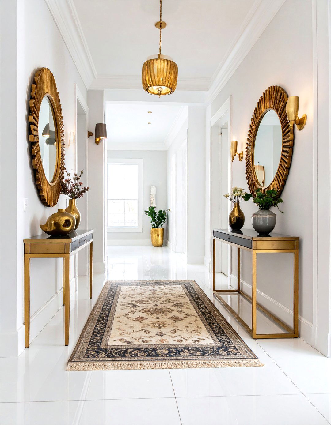 Black and Gold Glamour Theme - 24 Dark Hallway Ideas