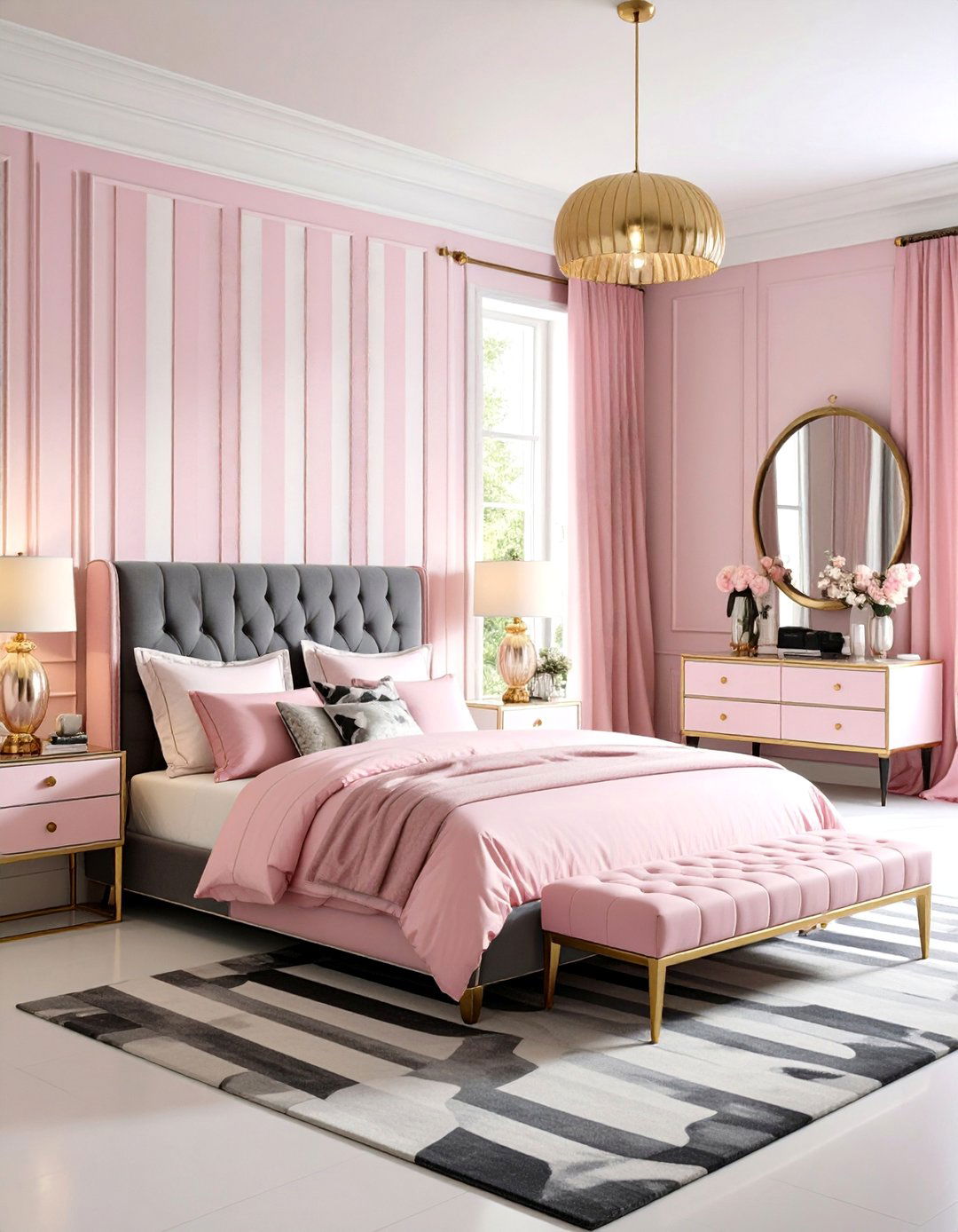 Black and White Barbie Chic Room - 24 Barbie Room Ideas