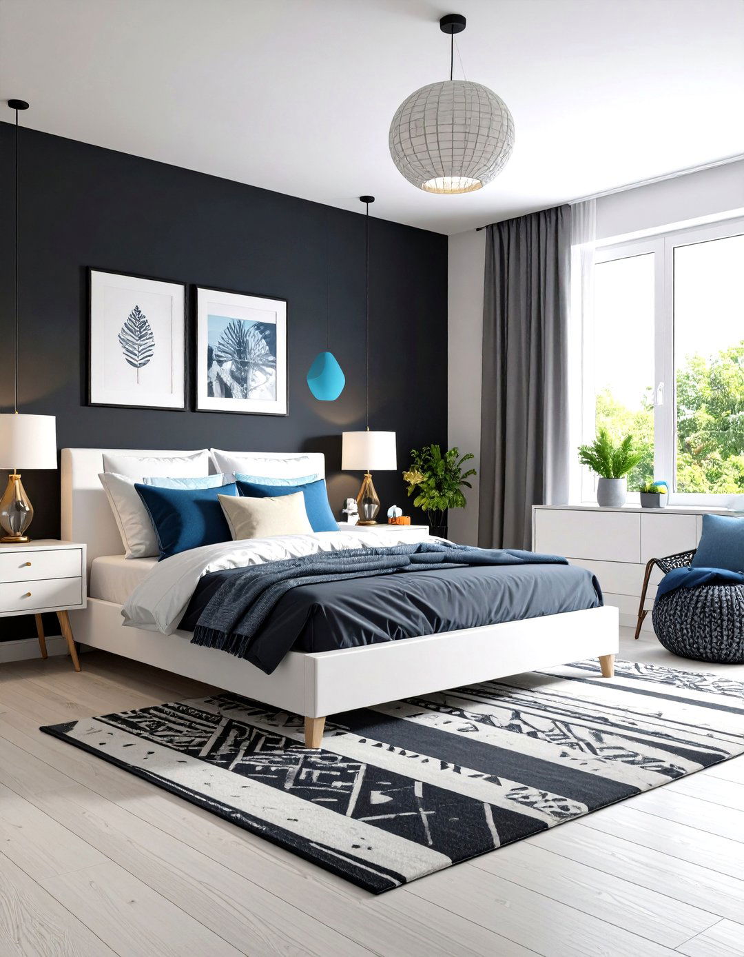 Black and White Classic Contrast - 24 Boys Room Paint Ideas