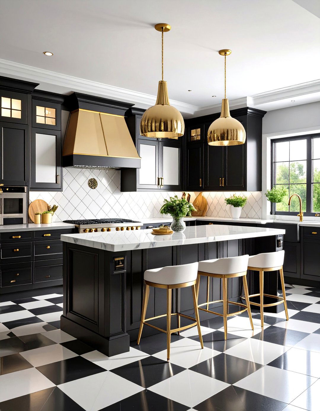 Black and White Color Schemes - 24 Art Deco Kitchen Ideas