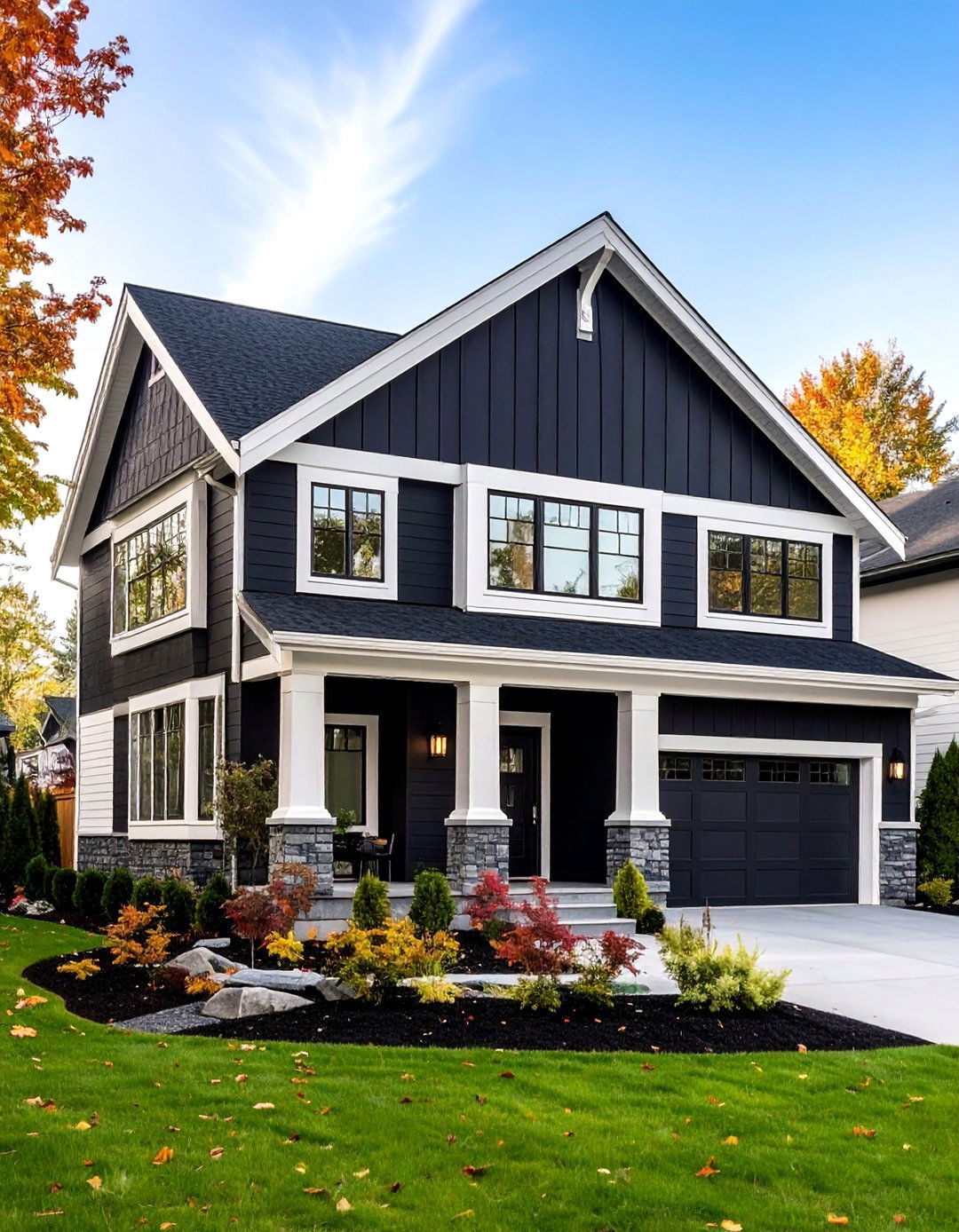 Black and White Contrast Design - 24 Black House Exteriors & Paint Colors