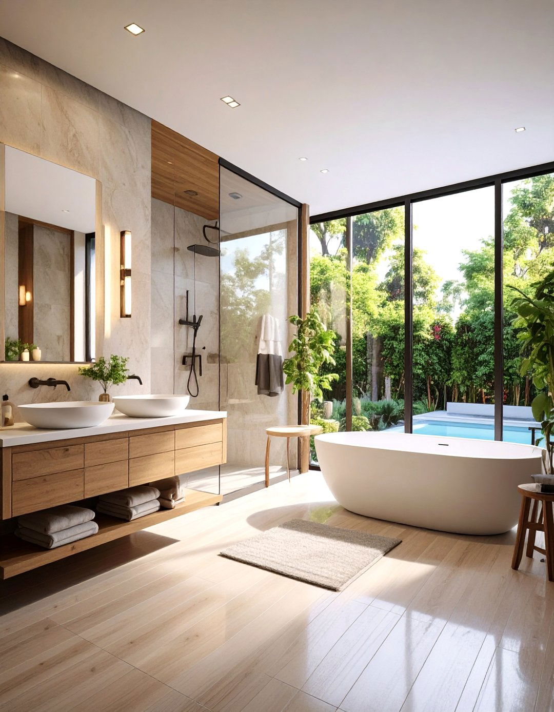 Black and White Master Bathroom Suite - 24 Black and White Bathroom Ideas