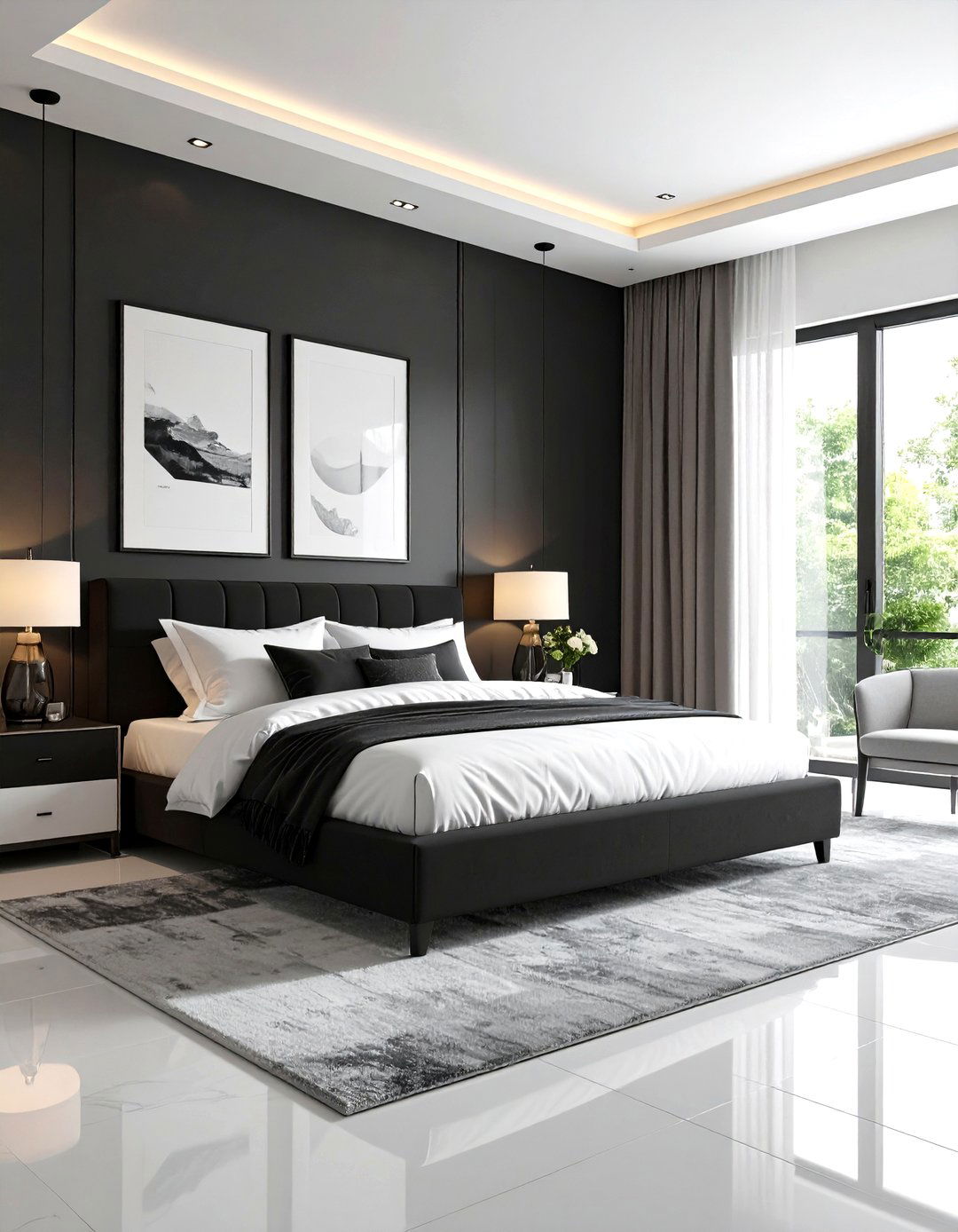 Black and White Minimalist Bedroom - 24 Minimalist Bedroom Ideas