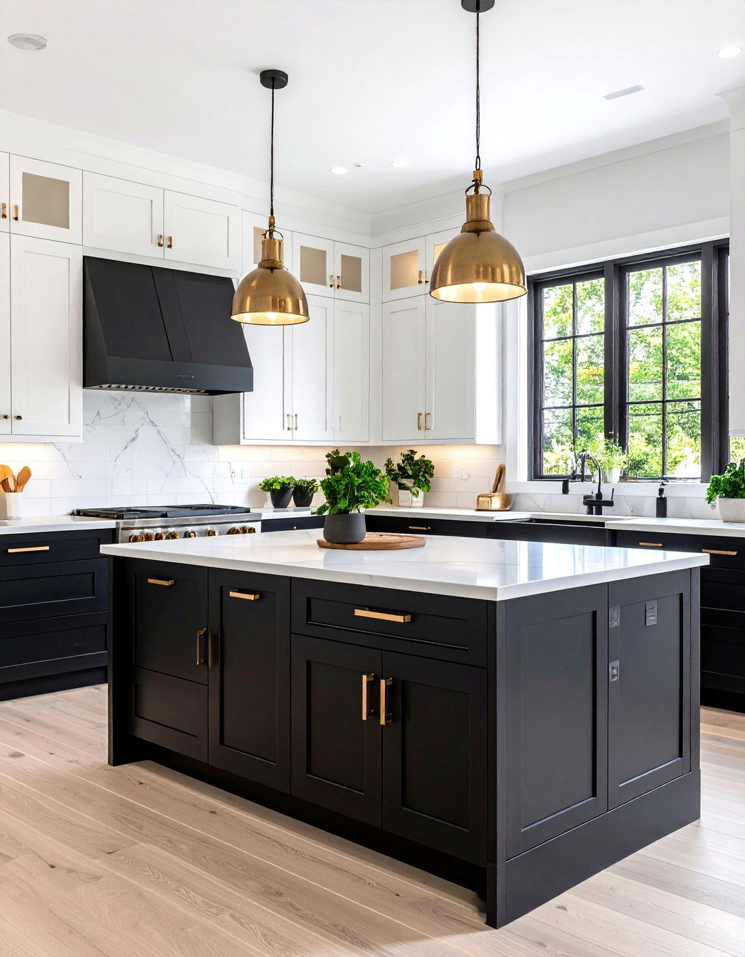 Black and White Modern Sophistication - 24 Two Tone Kitchen Cabinet Ideas