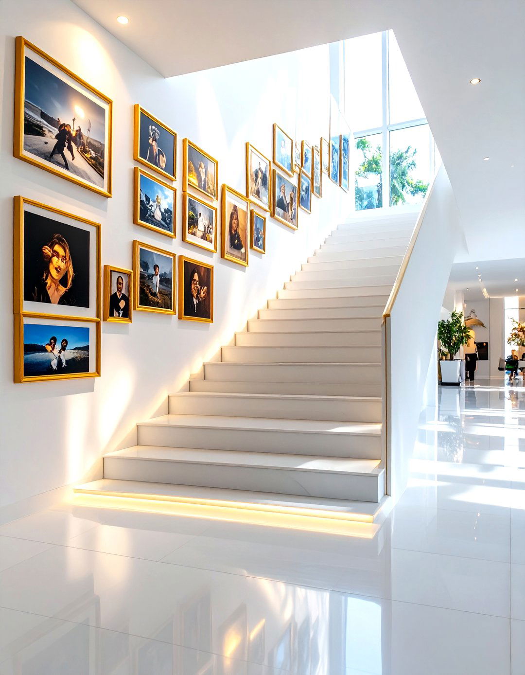 Black and White Stairway Gallery - 24 Family Picture Wall Ideas