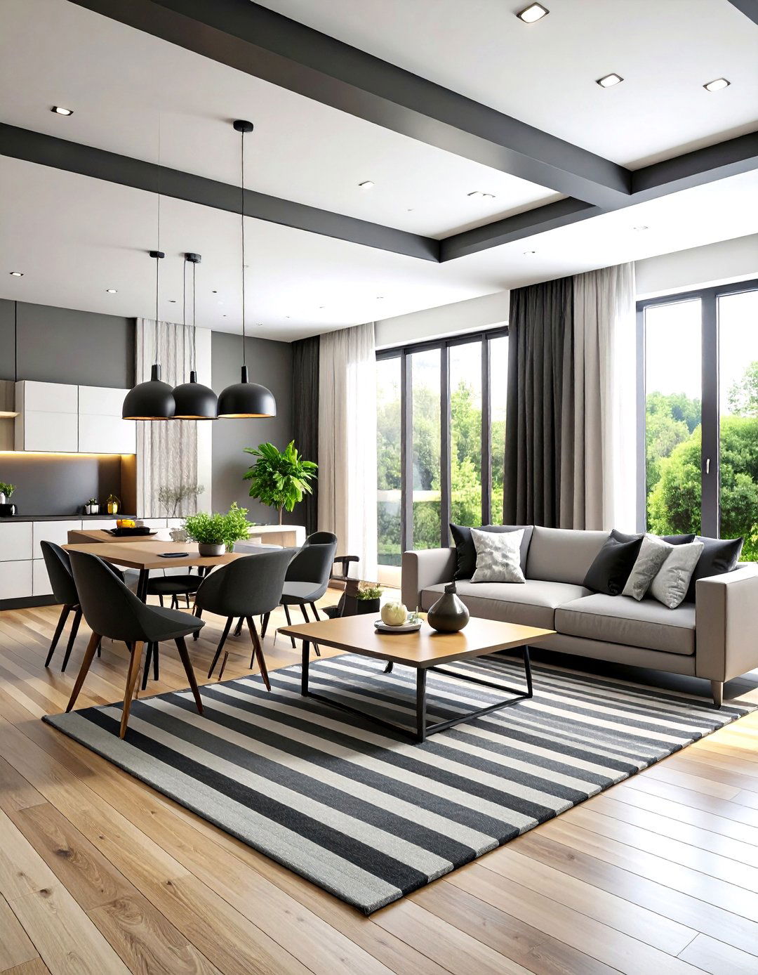Black and White Trim Combinations - 24 Black Trim Interiors