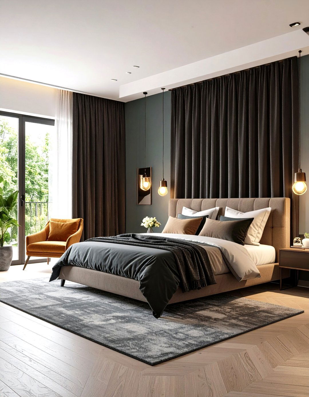 Blackout Curtain Serenity - 24 Relaxing Bedroom Ideas