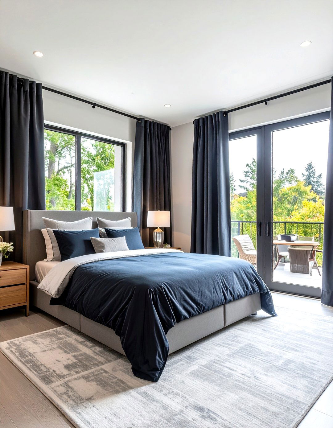 Blackout French Door Curtains for Privacy - 24 French Door Curtain Ideas