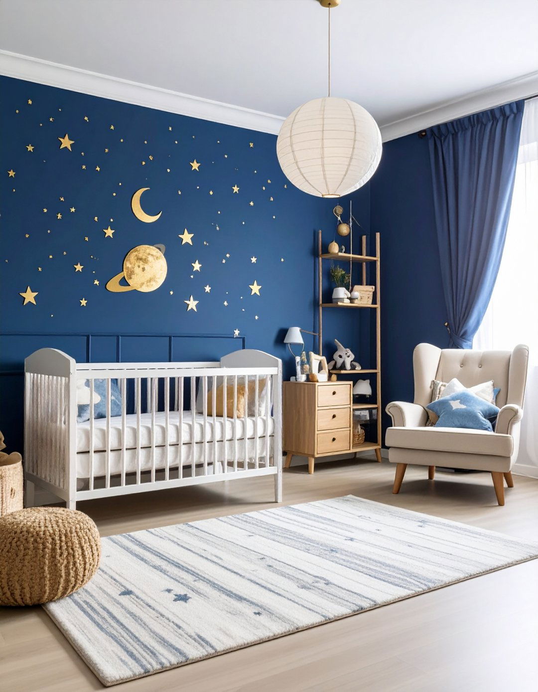 Blue Celestial Moon and Stars Nursery - 24 Blue Nursery Ideas