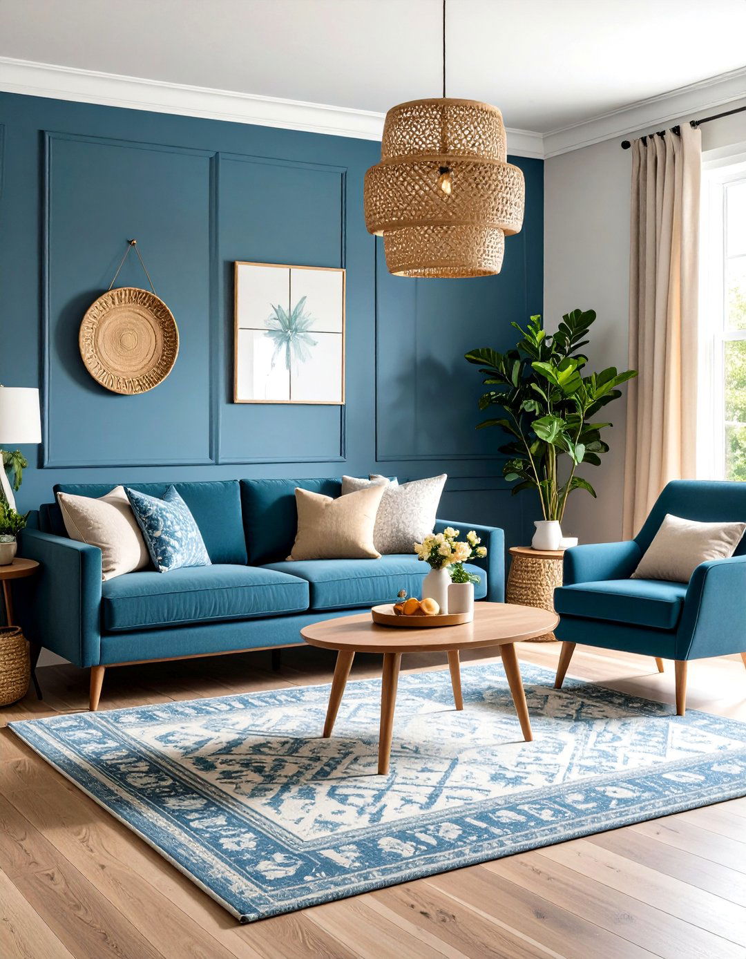 Blue Gray Paint for Transitional Family Rooms - 24 Blue-gray Paint Colors