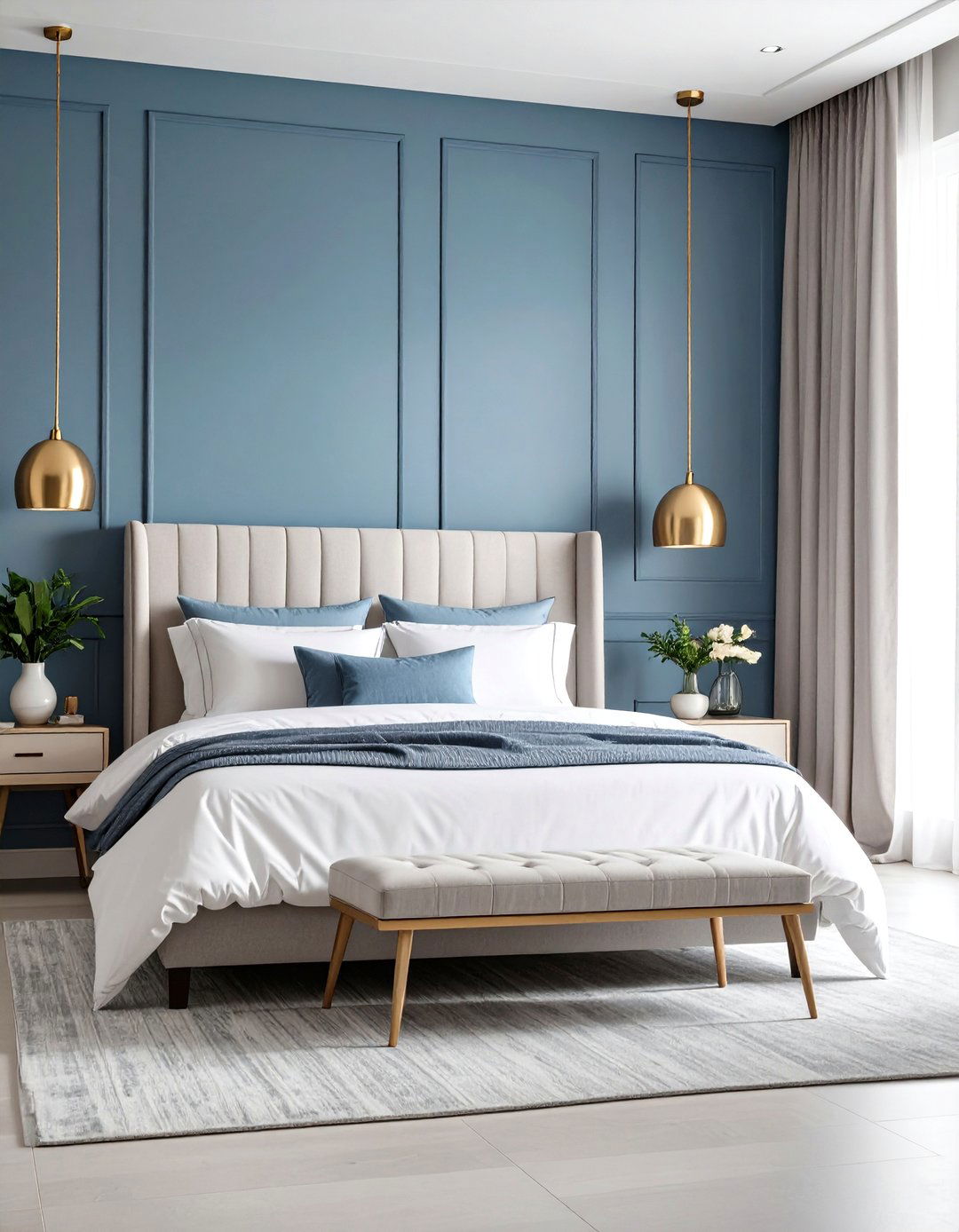 Blue Gray Paint with Silver Undertones for Modern Bedrooms - 24 Blue-gray Paint Colors