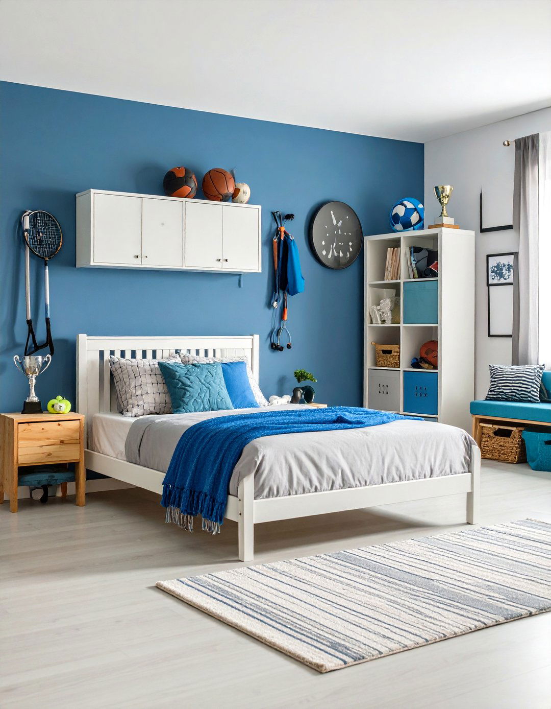 Blue Sports and Activity Zone - 24 Girls Blue Bedroom Ideas