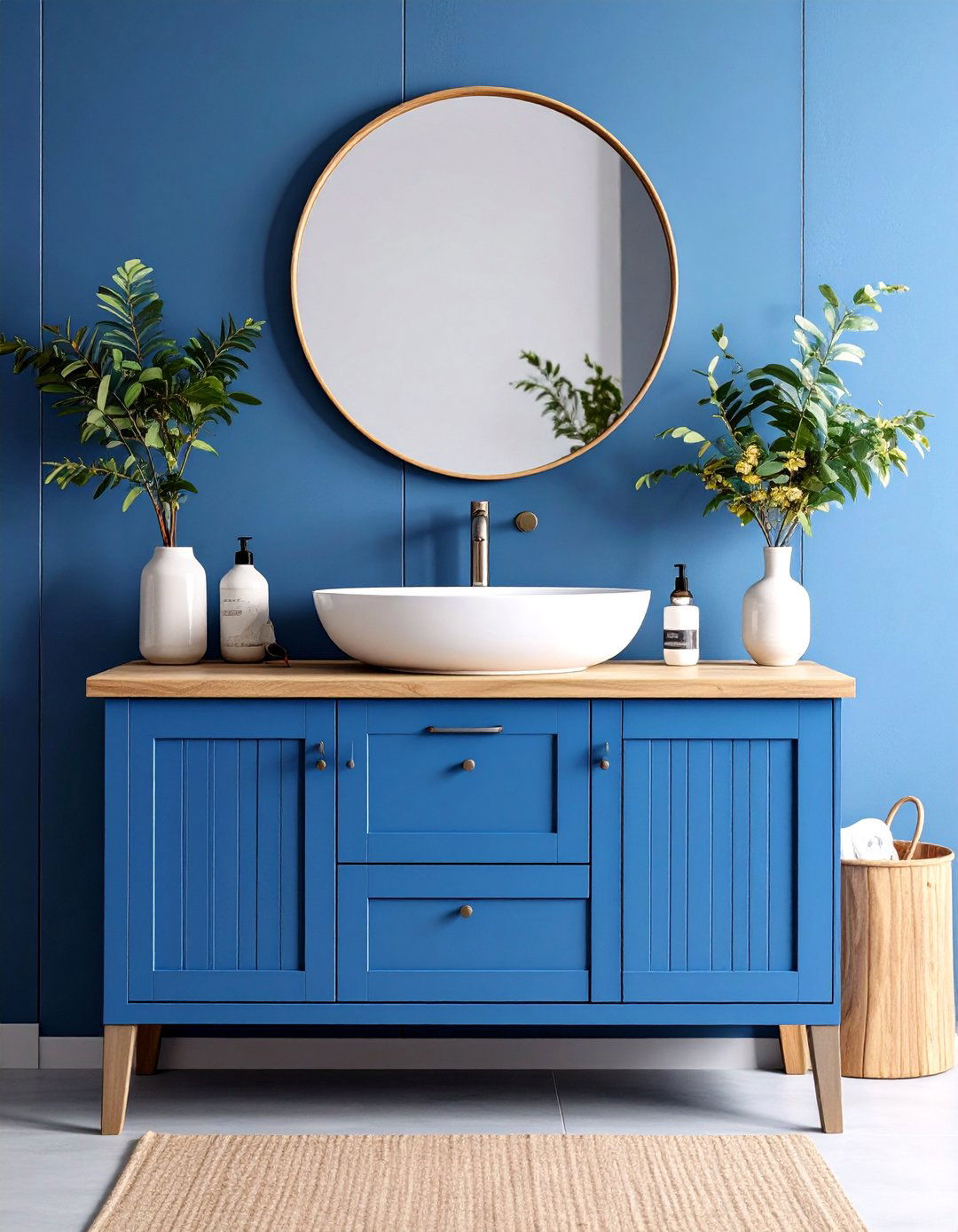Blue Vanities with Vessel Sinks - 24 Blue Bathroom Vanity Ideas