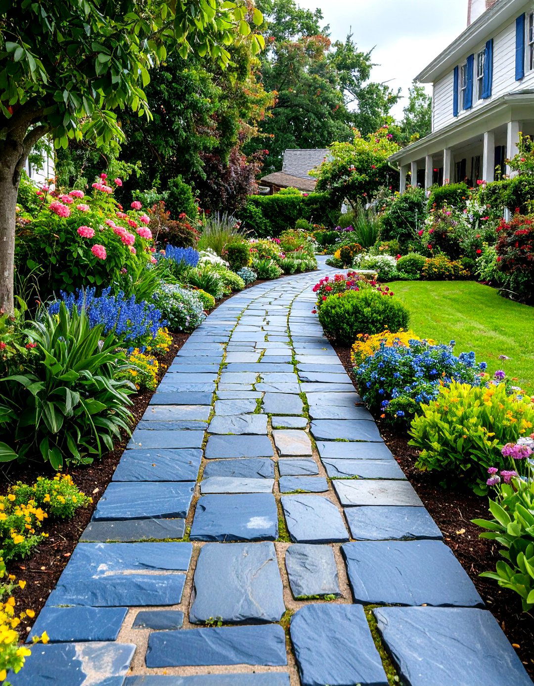 Bluestone Classic American Walkway - 24 Stepping Stone Walkway Ideas