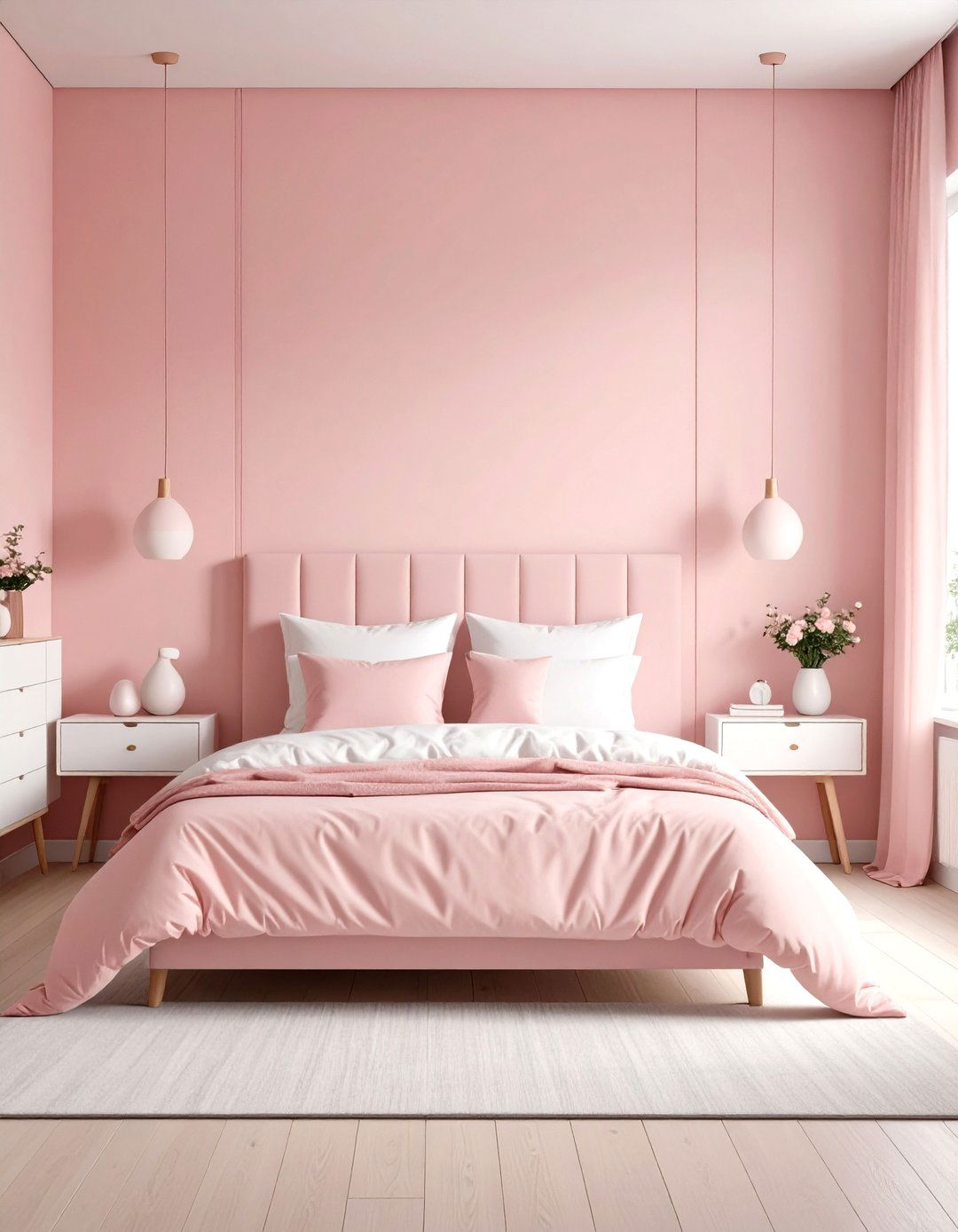 Blush Pink Minimalist Dorm Room - 24 Pink Dorm Room Ideas