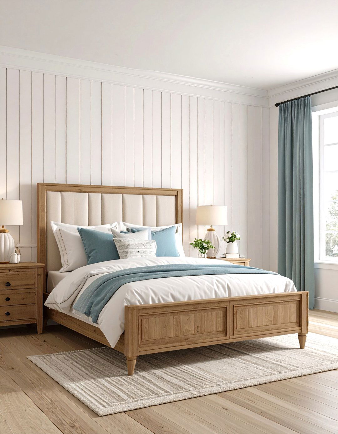 Board and Batten Accent Wall - 24 Bedroom Accent Wall Ideas