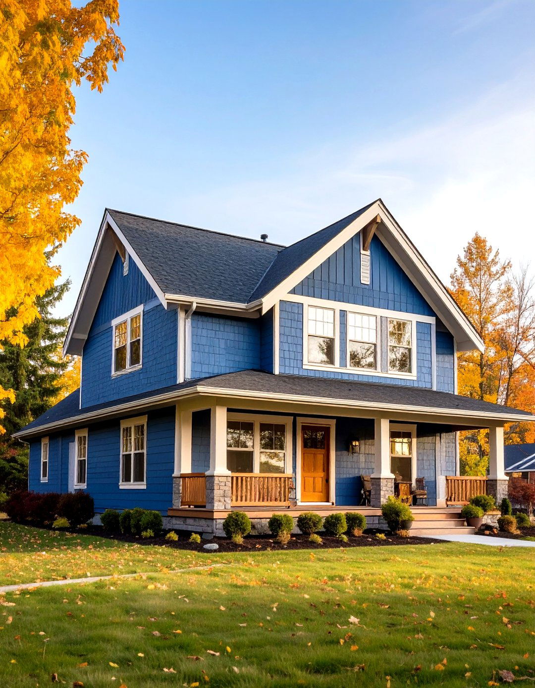 Board and Batten Gable Accent Design - 24 Craftsman Style House Exterior Ideas