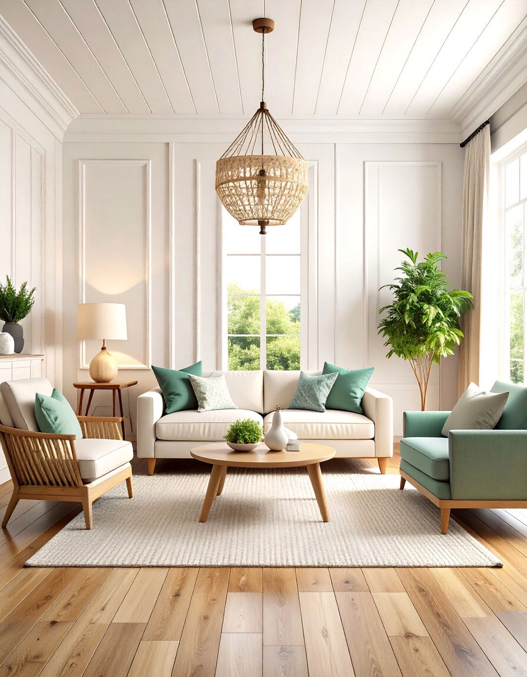 Board and Batten Grid System - 24 Living Room Wainscoting Ideas