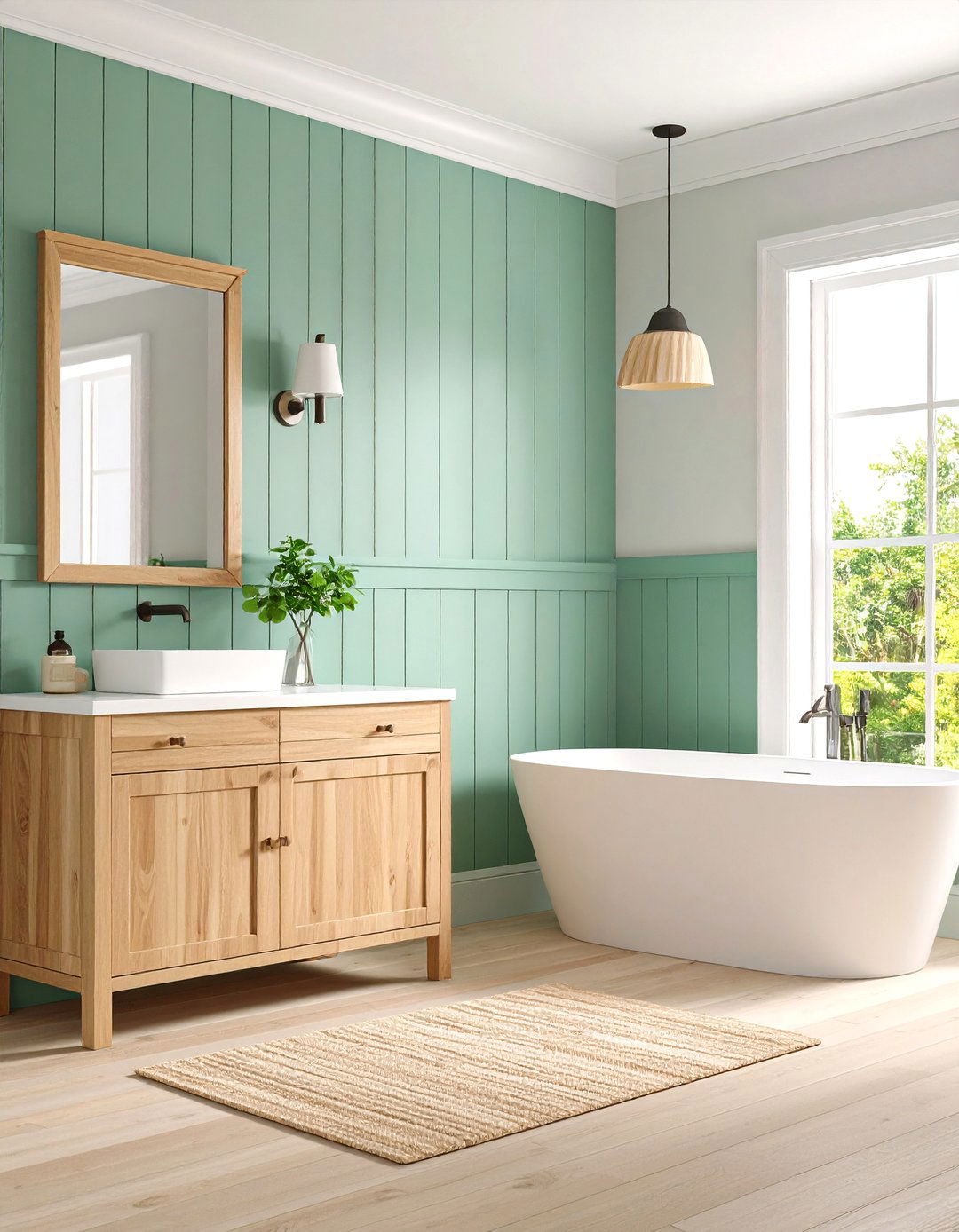 Board and Batten Wall Paneling - 24 Bathroom Wall Ideas
