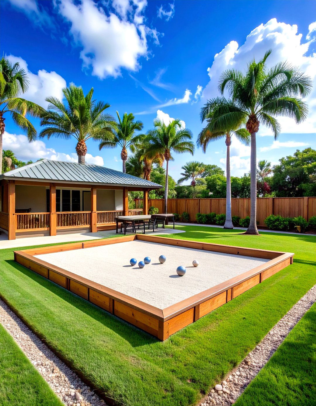 Bocce Ball Recreation Court - 24 Florida Backyard Ideas