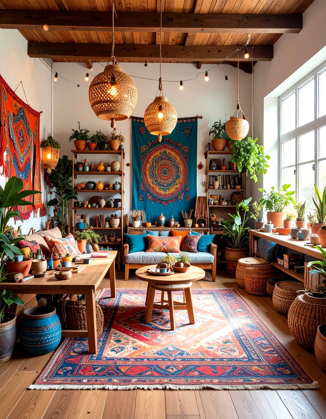 Bohemian Artistic Creative Space - 24 Desk Decor Ideas