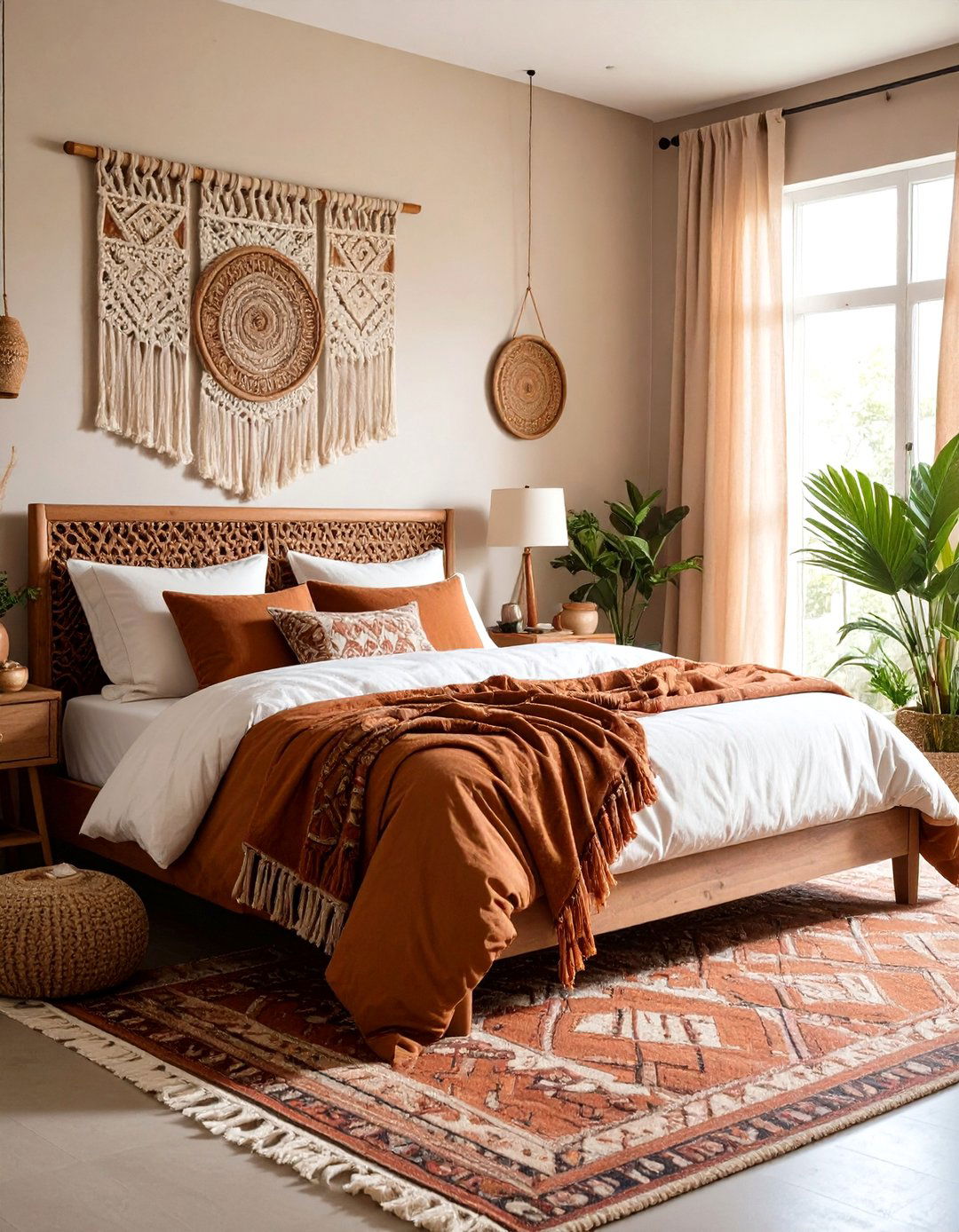 Bohemian Brown Textile Bedrooms - 24 Brown Bedroom Ideas