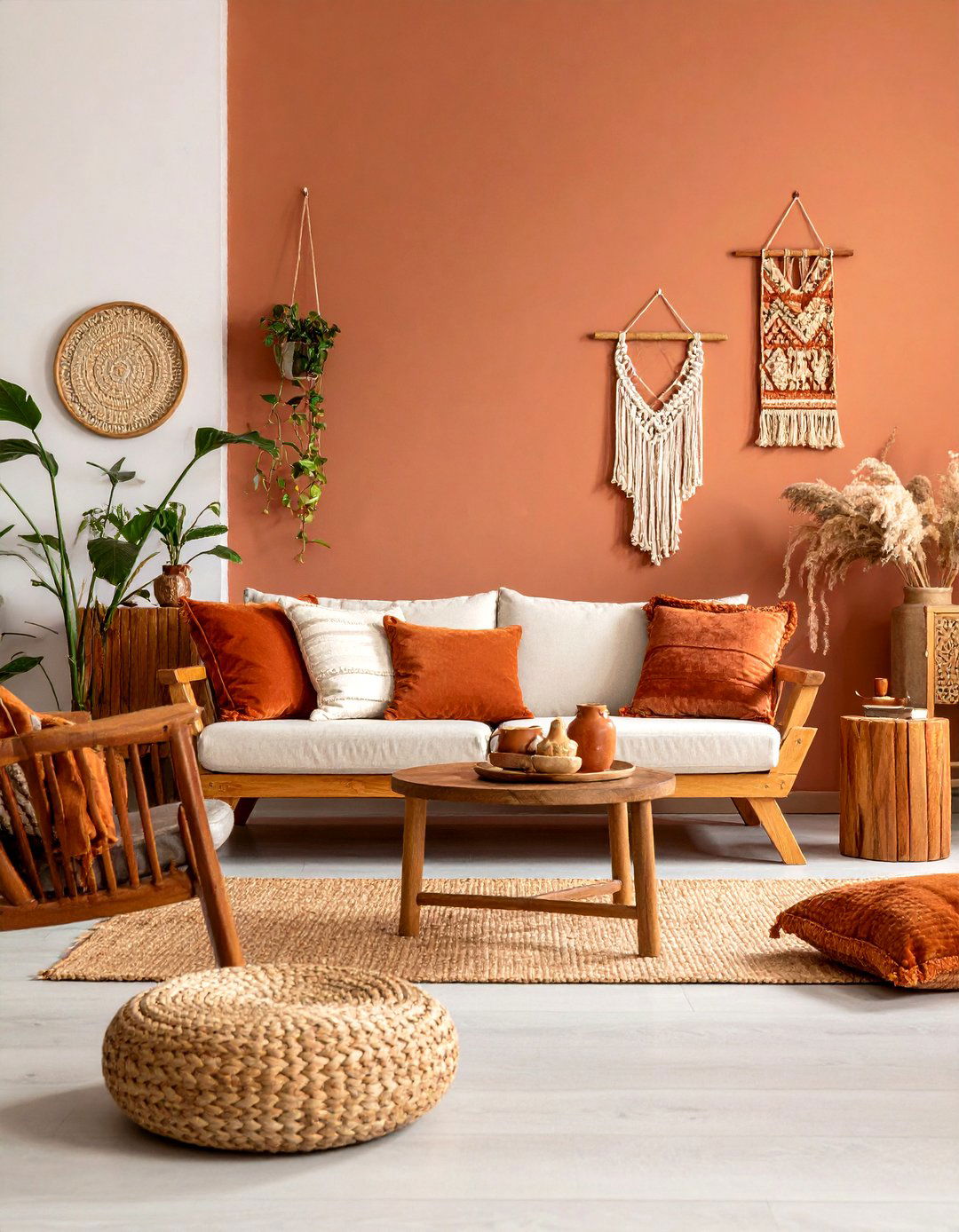 Bohemian Earth Tone Living Room - 24 70s Living Room Ideas