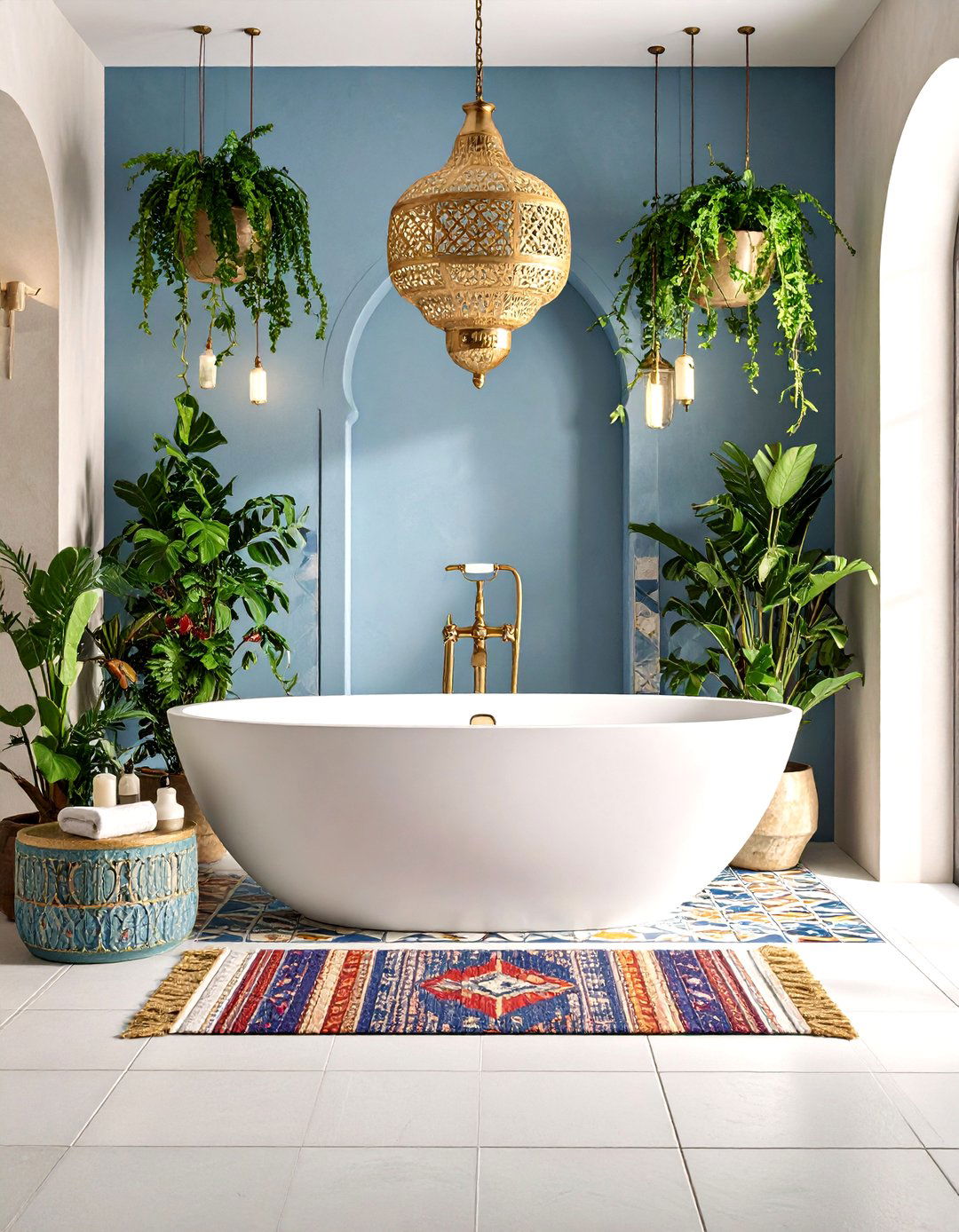Bohemian Eclectic Drop in Tub - 24 Drop in Tub Ideas