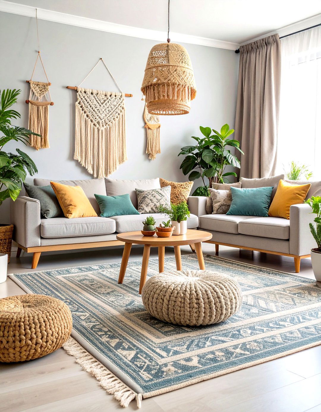 Bohemian Eclectic Paradise - 24 Grey and Sage Green Living Room Ideas