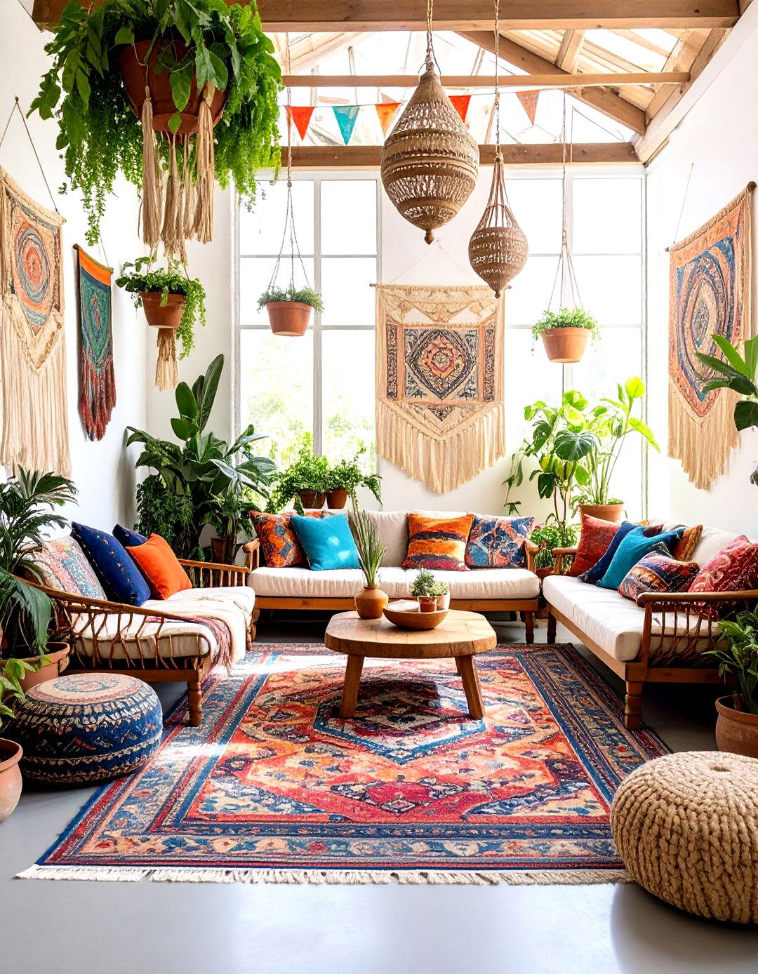 Bohemian Eclectic Plant Haven - 24 Greenhouse Room Ideas