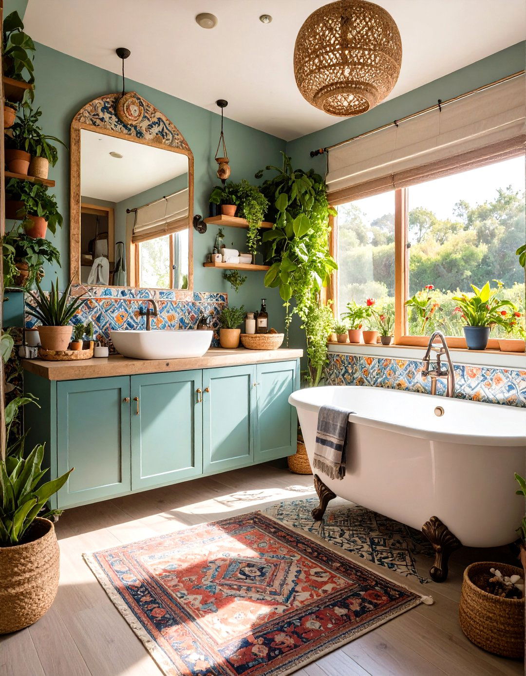 Bohemian Eclectic Style Fusion - 24 Small Rv Bathroom Ideas