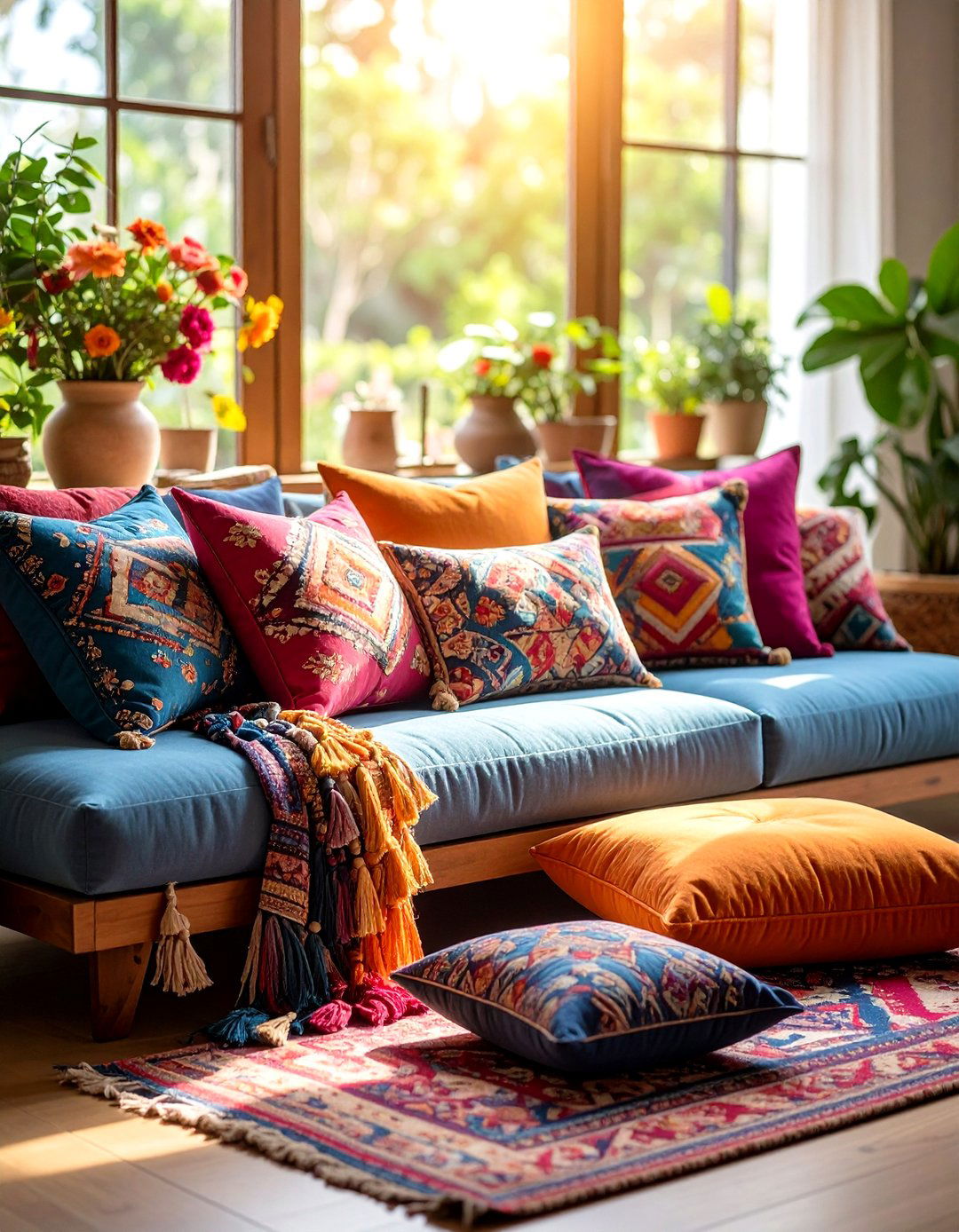 Bohemian Floor Pillows and Cushions - 24 Floor Seating Ideas
