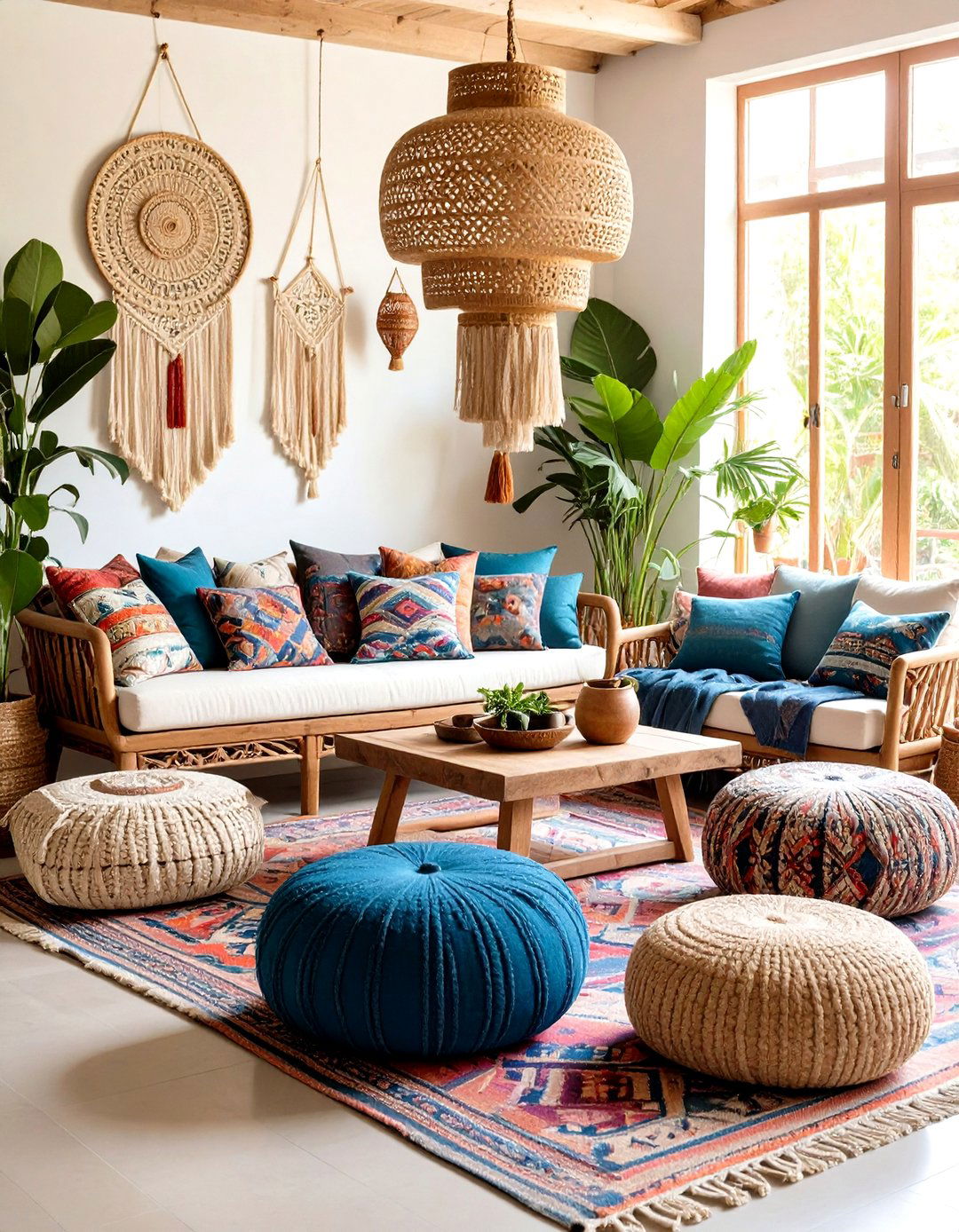 Bohemian Floor Seating Oasis - 24 Living Room Nook Ideas