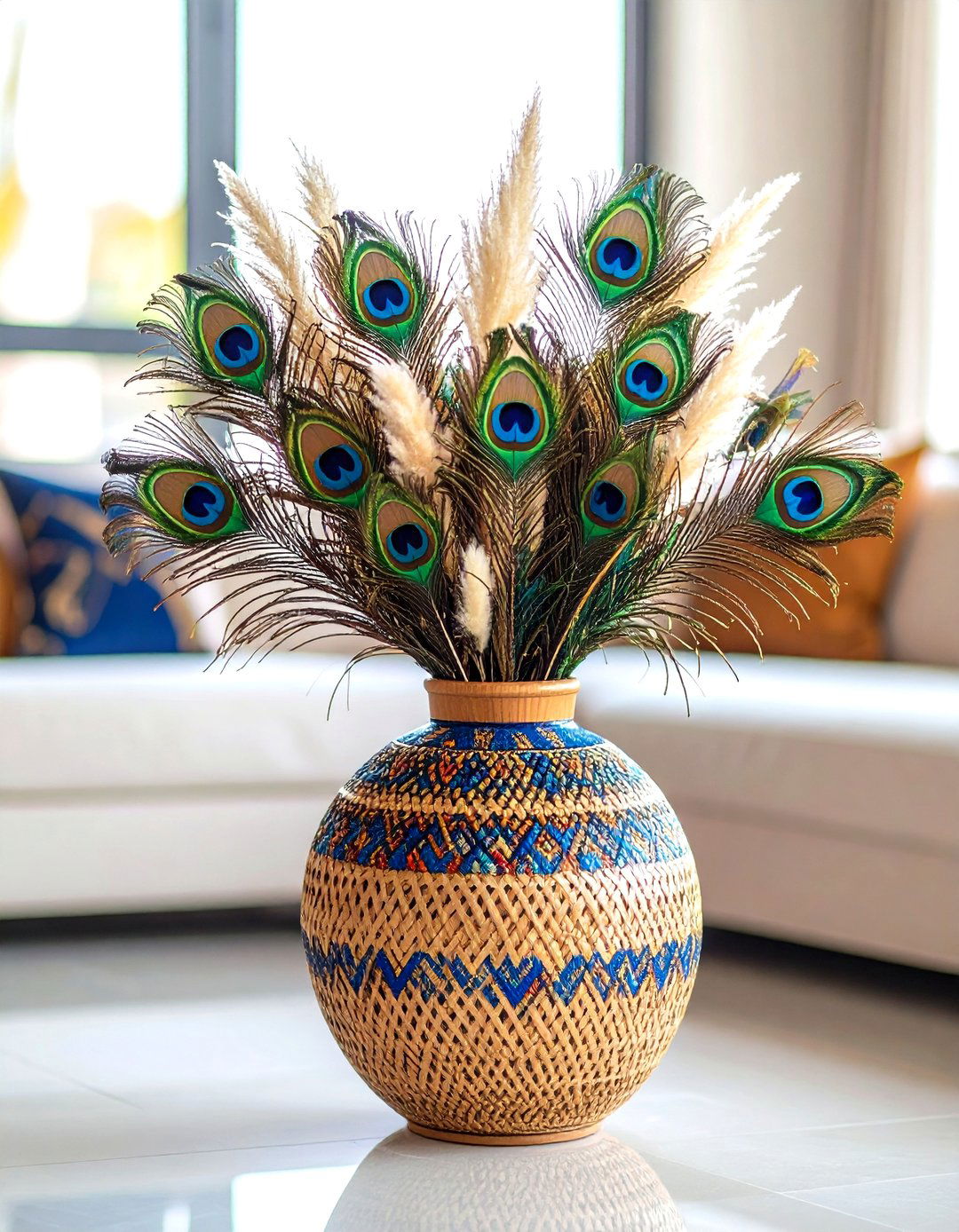 Bohemian Floor Vase Styling - 24 Large Floor Vase Decoration Ideas
