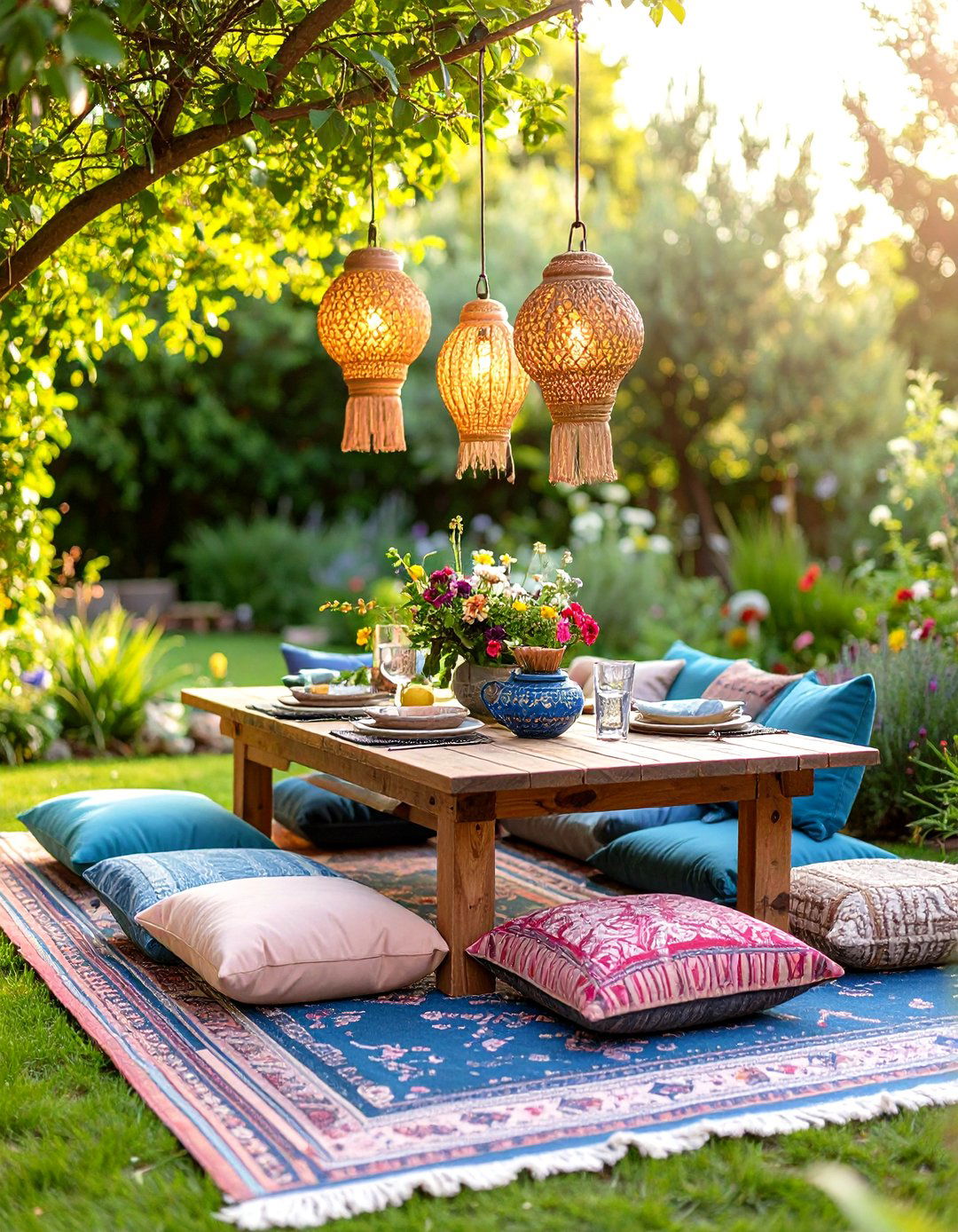 Bohemian Garden Oasis - 24 Outdoor Dining Area Ideas