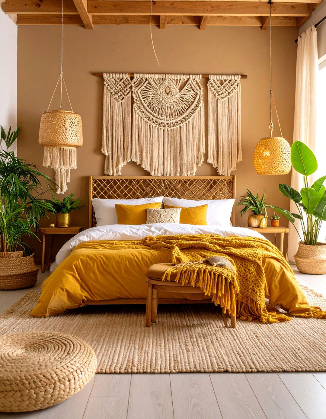 Bohemian Gold Sanctuary - 24 Gold Bedroom Ideas